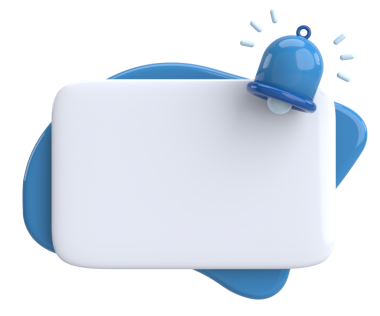 Üç boyutlu uyarı kutusu. 3B illüstrasyon.