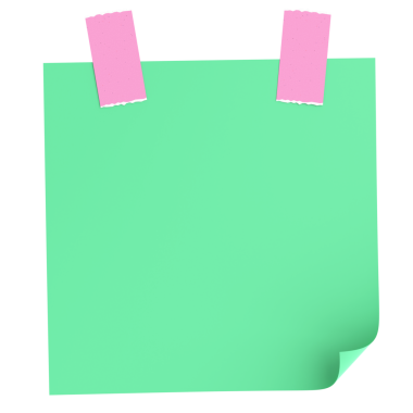 Üç boyutlu not defteri. Yapışkan bir not. 3B illüstrasyon.