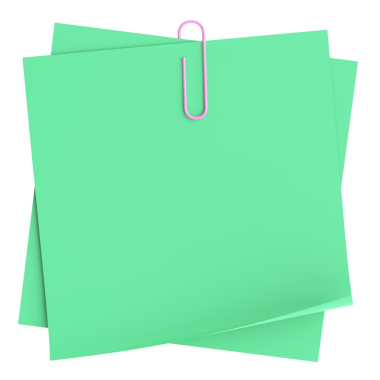 Üç boyutlu not defteri. Yapışkan bir not. 3B illüstrasyon.