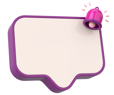 Üç boyutlu uyarı kutusu. 3B illüstrasyon.