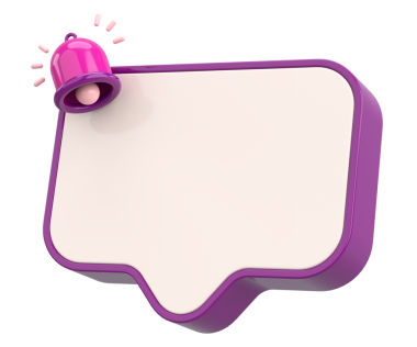 Üç boyutlu uyarı kutusu. 3B illüstrasyon.