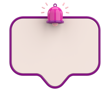 Üç boyutlu uyarı kutusu. 3B illüstrasyon.