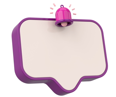 Üç boyutlu uyarı kutusu. 3B illüstrasyon.