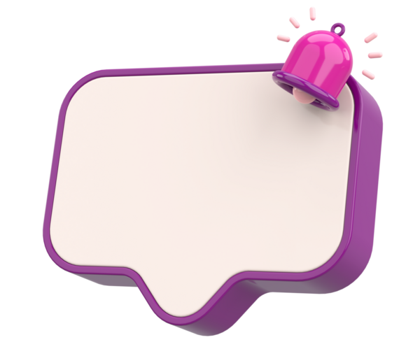 Üç boyutlu uyarı kutusu. 3B illüstrasyon.