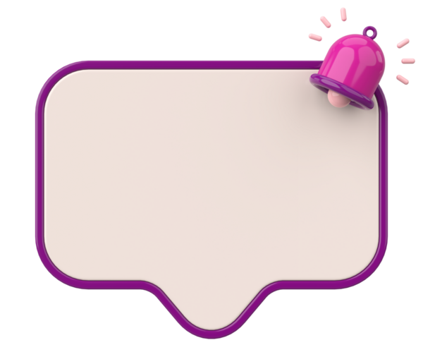 Üç boyutlu uyarı kutusu. 3B illüstrasyon.