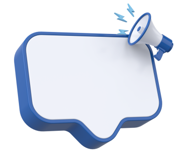 Magafonlu Bildiri Kutusu. 3B Görüntü.