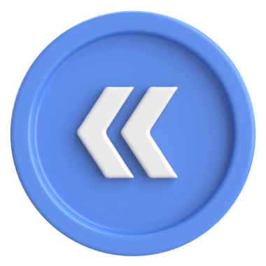 Önceki düğme. Arka düğme. 3B illüstrasyon.