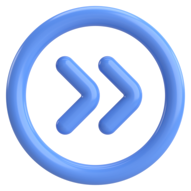 Sonraki düğme. Devam et düğmesi. 3B illüstrasyon.