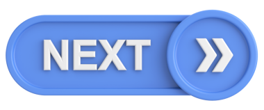 Sonraki düğme. Devam et düğmesi. 3B illüstrasyon.