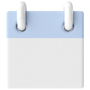 Boş takvim. Üç boyutlu takvim. 3B illüstrasyon.