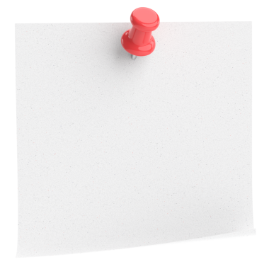 Üç boyutlu not kağıdı. Yapışkan bir not. 3B illüstrasyon.