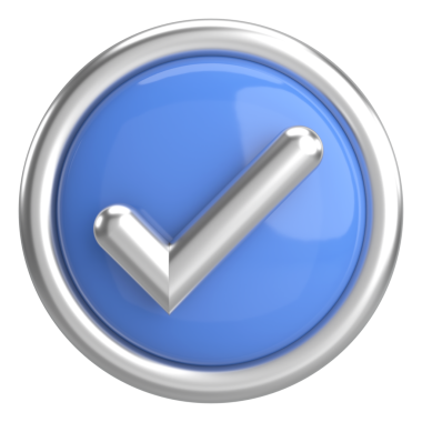 3 boyutlu onay kutusu. İşaretle. 3B illüstrasyon.