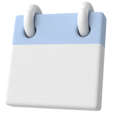 Boş takvim. Üç boyutlu takvim. 3B illüstrasyon.