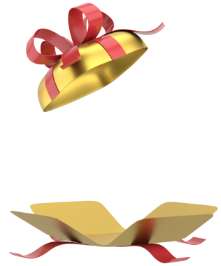 Hediye Kutusu açıldı. Üç boyutlu hediye kutusu. 3B illüstrasyon.