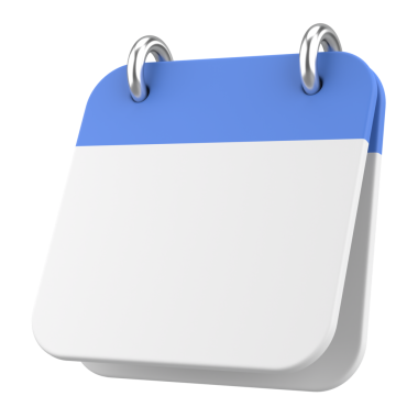 Boş takvim. Üç boyutlu takvim. 3B illüstrasyon.