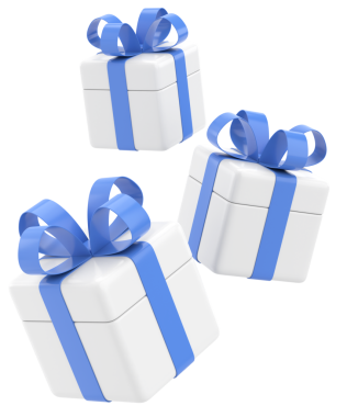 Üç boyutlu hediye kutusu. 3B illüstrasyon.