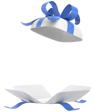 Hediye Kutusu açıldı. Üç boyutlu hediye kutusu. 3B illüstrasyon.