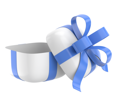 Hediye Kutusu açıldı. Üç boyutlu hediye kutusu. 3B illüstrasyon.