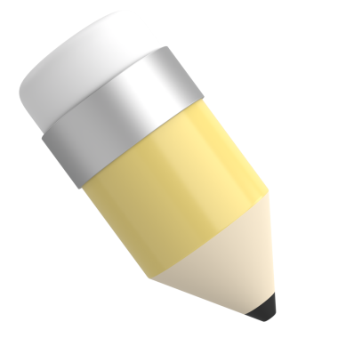 Üç boyutlu kalem. Üç boyutlu illüstrasyon. 3B görüntüleme.