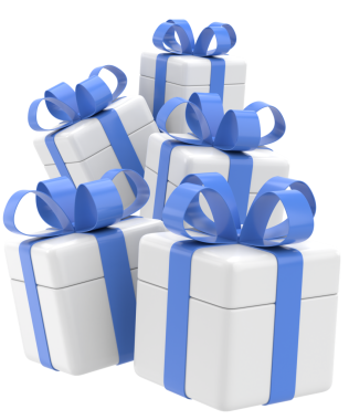 Üç boyutlu hediye kutusu. 3B illüstrasyon.