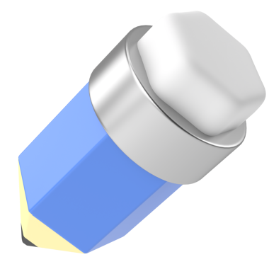 Üç boyutlu kalem. Üç boyutlu illüstrasyon. 3B görüntüleme.