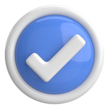 3 boyutlu onay kutusu. İşaretle. 3B illüstrasyon.