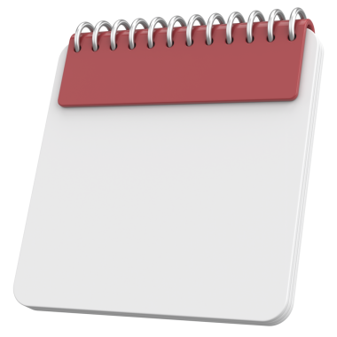 Boş takvim. Üç boyutlu takvim. 3B illüstrasyon.