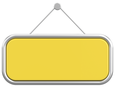 Boş Asılma İşareti. 3B Görüntü.