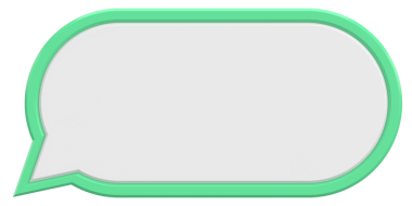 Boş Konuşma Balonu. 3B Görüntü.