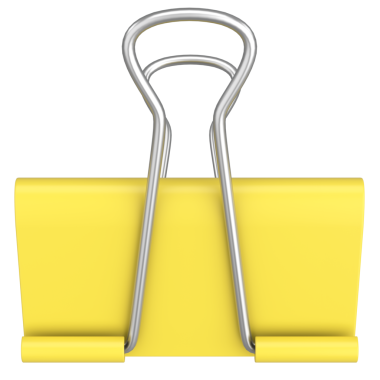 Bağlayıcı Klip. Kağıt Kıskaç. 3B illüstrasyon.