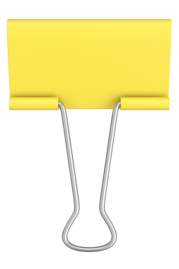 Bağlayıcı Klip. Kağıt Kıskaç. 3B illüstrasyon.