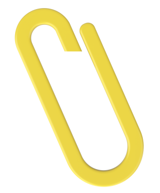 Kağıt Kıskacının 3B illüstrasyonu.