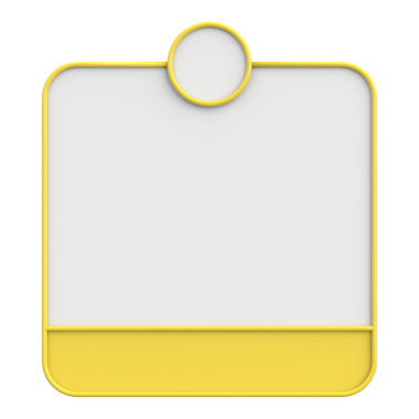 Diyalog kutusunun 3 boyutlu çizimi. Bildirim kutusu.