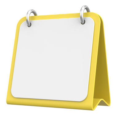 Boş takvim. Üç boyutlu takvim. 3B illüstrasyon.