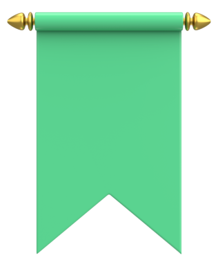 Pennant Bayrağının 3B çizimi.