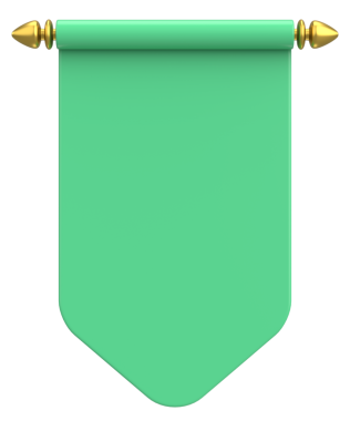 Pennant Bayrağının 3B çizimi.