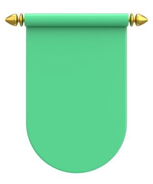 Pennant Bayrağının 3B çizimi.