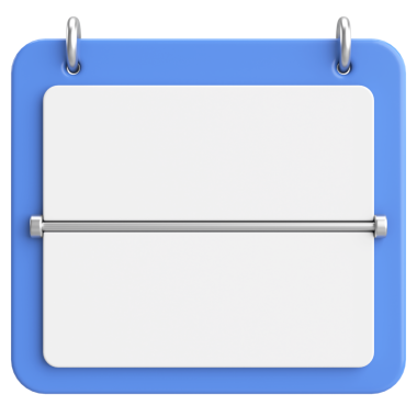 Boş takvim. Üç boyutlu takvim. 3B illüstrasyon.