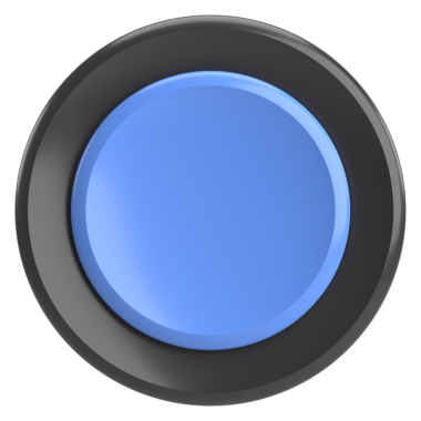 Üç boyutlu daire düğmesi. Boş tuş. 3B illüstrasyon.