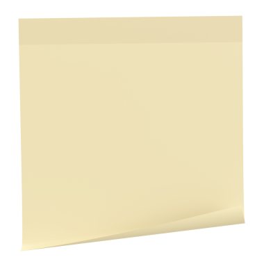 Üç boyutlu not defteri. Yapışkan bir not. 3B illüstrasyon.