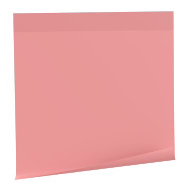 Üç boyutlu not defteri. Yapışkan bir not. 3B illüstrasyon.