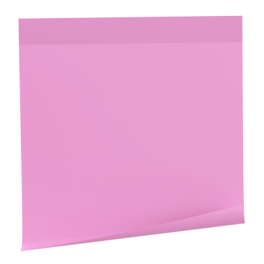 Üç boyutlu not defteri. Yapışkan bir not. 3B illüstrasyon.