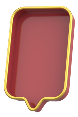 Üç boyutlu mesaj kutusu. Konuşma balonu. 3B illüstrasyon.