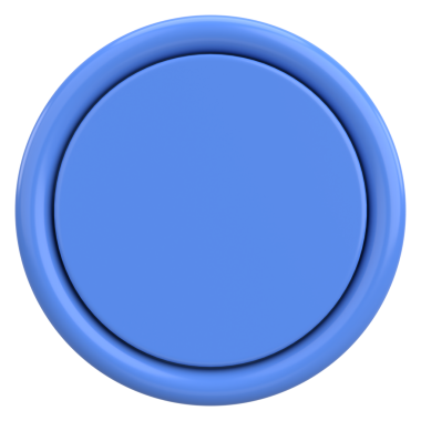 Üç boyutlu daire düğmesi. Boş tuş. 3B illüstrasyon.