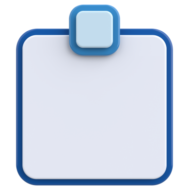 Üç boyutlu uyarı kutusu. Boş mesaj kutusu. 3B illüstrasyon.