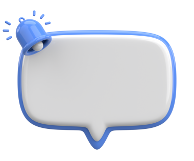 Üç boyutlu uyarı kutusu. 3B illüstrasyon.