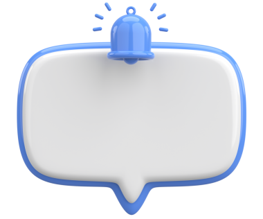 Üç boyutlu uyarı kutusu. 3B illüstrasyon.