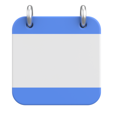 Boş takvim. Üç boyutlu takvim. 3B illüstrasyon.