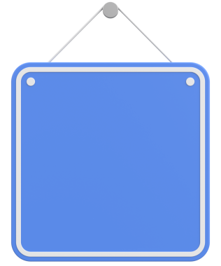 Boş Asılma İşareti. 3B Görüntü.