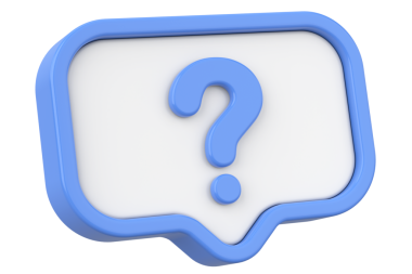 Soru işareti işareti. 3B illüstrasyon.